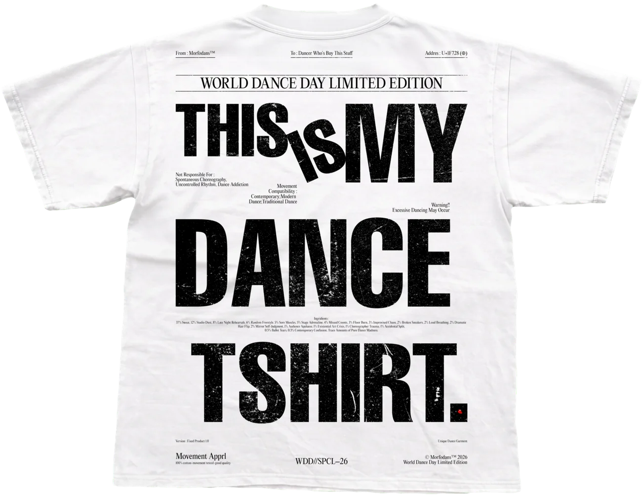 Dance T-Shirt belakang
